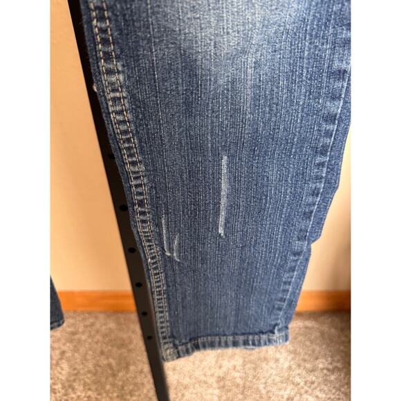 Y2K -Paris Blues Mid-Rise Distressed Skinny Jeans DISTRESSED - PRELOVED - SIZE 7 - Picture 5 of 11